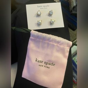 Kate Spade NY earrings. Rise and shine cream clear earrings.